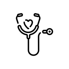 stethoscope sign symbol vector