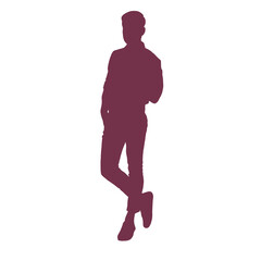 silhouette of a person walking