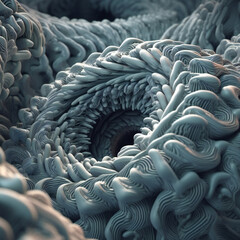 Fototapeta premium Scientific biotechnology DNA. 3D illustration digital art design, generative AI