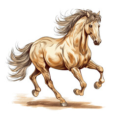 Fototapeta na wymiar Horse isolated on white background