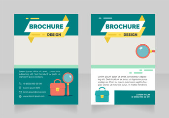 What is career counseling blank brochure design. Template set with copy space for text. Premade corporate reports collection. Editable 2 paper pages. Raleway Black, Regular, Light fonts used