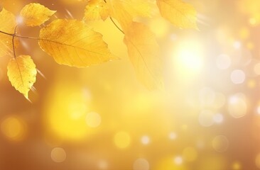 Naklejka na ściany i meble Beautiful sunny colorful autumn leaves background. Generative AI