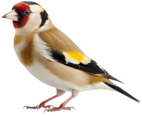 Goldfinch isolated on a white background, generative AI