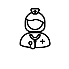 nurse sign symbol vector