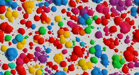 Fototapeta na wymiar colorful bubbles in canvas 