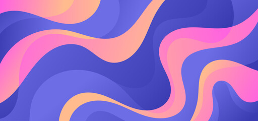 Abstract purple and pink wave background vector