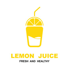 Citrus flat vector icon. Lemon, orange flat vector icon, brand company