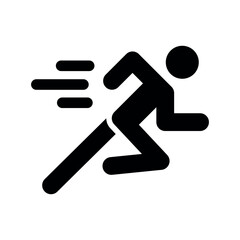 human quick start icon, rush icon vector illustration