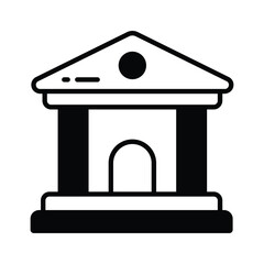 An icon of bank building in modern style, easy to use vector, premium design