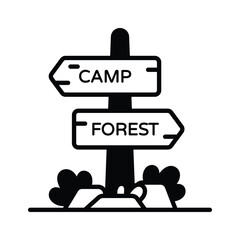 Grab this amazing vector of signpost in modern style, direction board or information board icon