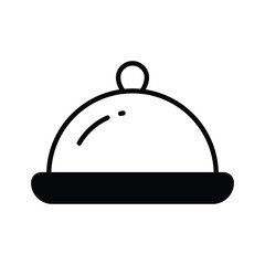 Obraz premium Food service vector design in modern style, cloche icon easy to use and download