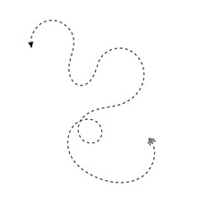 Abstract Dashed Line Arrow