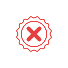 Cross Sign Cancel Denial Icon Vector