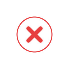 Cross Sign Cancel Denial Icon Vector