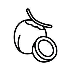 coconut icon vector design template in white background
