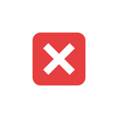 Cross Sign Cancel Denial Icon Vector