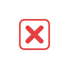 Cross Sign Cancel Denial Icon Vector