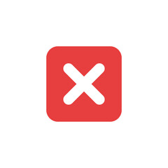 Fototapeta premium Cross Sign Cancel Denial Icon Vector