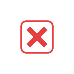Cross Sign Cancel Denial Icon Vector