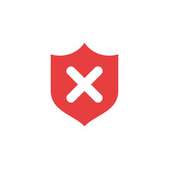 Fototapeta premium Cross Sign Cancel Denial Icon Vector