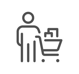 Shop management related icon outline and linear symbol.