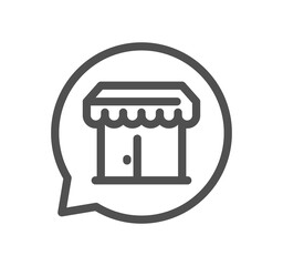 Shop management related icon outline and linear symbol.