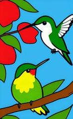 Obraz premium hummingbird art