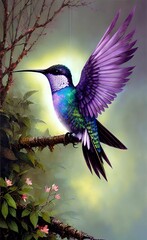 hummingbird art