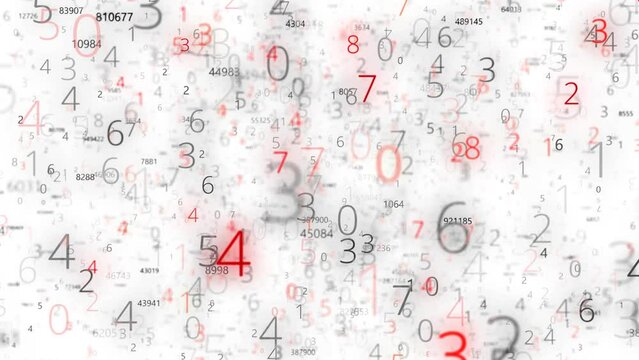 Huge amount of data, coneption of global internet and digital noise on white background