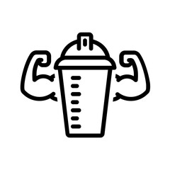 Black line icon for Protein