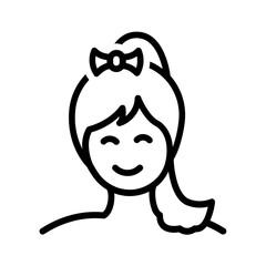 Black line icon for Pretty