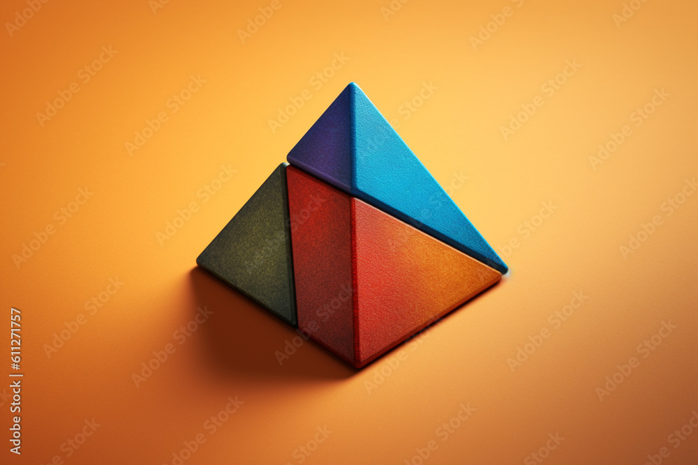 Aufkleber a triangular shape, characterized by three straight sides and three angles, symbolizing strength, st
