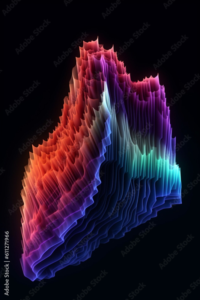 Aufkleber  A waveform visualization of a recorded voice or musical instrument, showcasing the unique patterns and characteristics of the sound.  Generative AI technology.