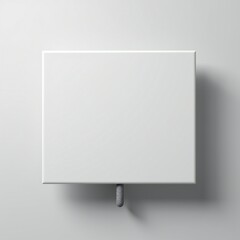 Blank white presentation signboard on white background Generative AI