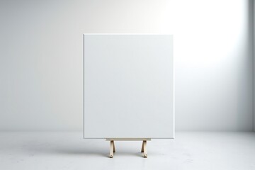 Blank white presentation signboard on white background Generative AI