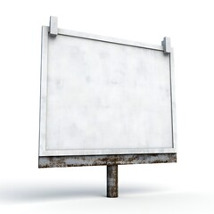 Obraz premium Blank white presentation signboard on white background Generative AI