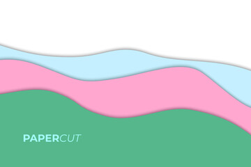 Bright color paper cut background design