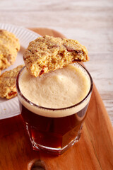 Homemade whole meal cookies with chocolate chips