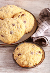 Chocolate chip oatmeal cookies