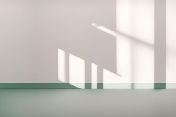 Mock up geometric shape podium for product design, minimal display. shadow overlay, generative ai	