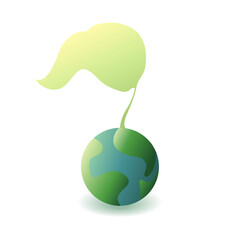 Earth Day. Ecology concept. Save the earth. Happy Earth Day poster or banner. Vector illustration.
