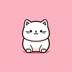 cute cat illustration in a kawaii style - created using generative AI tools