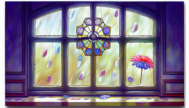 Generative AI stained glass window