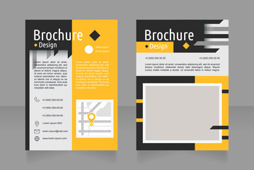 Sales department contact info blank brochure design. Template set with copy space for text. Premade corporate reports collection. Editable 2 paper pages. Ubuntu Condensed, Arial Regular fonts used