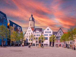 Obraz premium Market square in the center of Jena