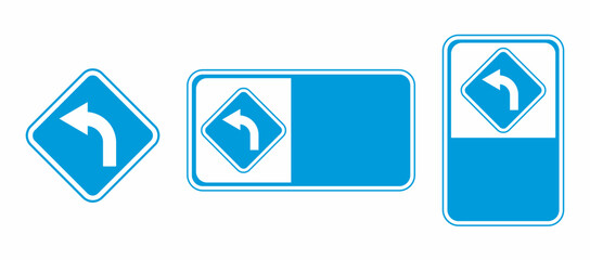 turn traffic signs and their templates
