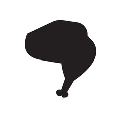 chicken icon silhouette design template vector