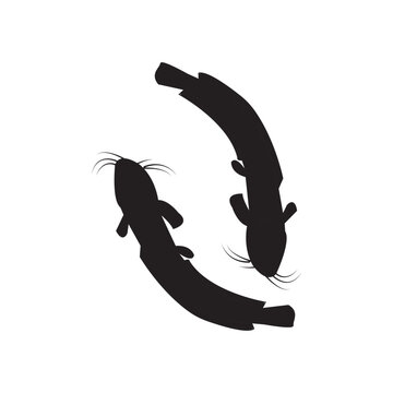 recommend clip art:  catfish icon silhouette design template vector