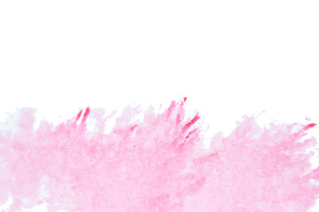 Vector and illustratin. Pink color. Watercolor abstract background painting on white paper. copy space above