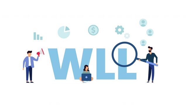 TCV, Concept with people and icons. motion animation. Isolated on white.